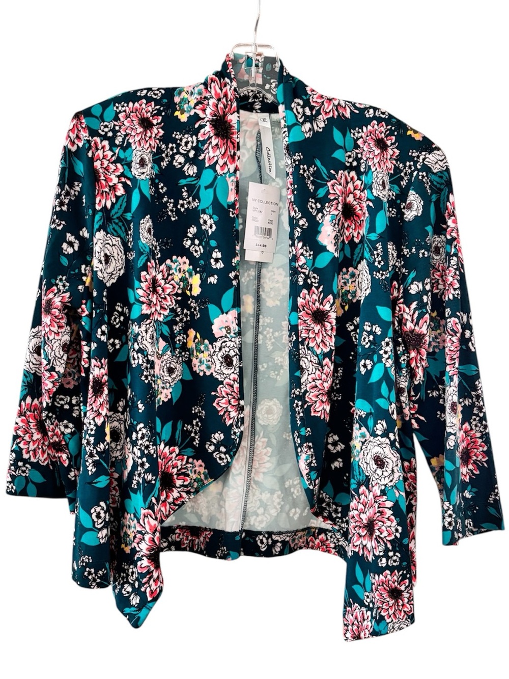 NY Collection NEW WITH TAGS Floral Open Blazer Large